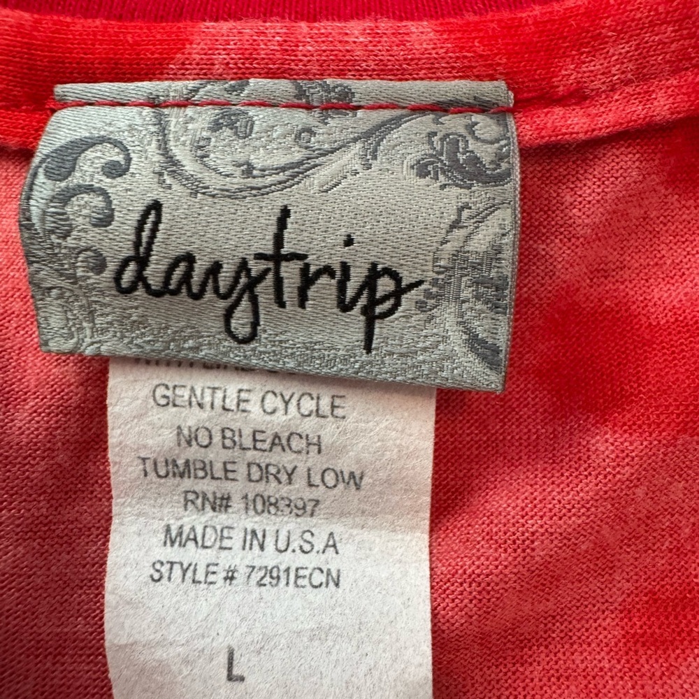 Daytrip Red Fitted Short Sleeve T-Shirt - Picture 4 of 4